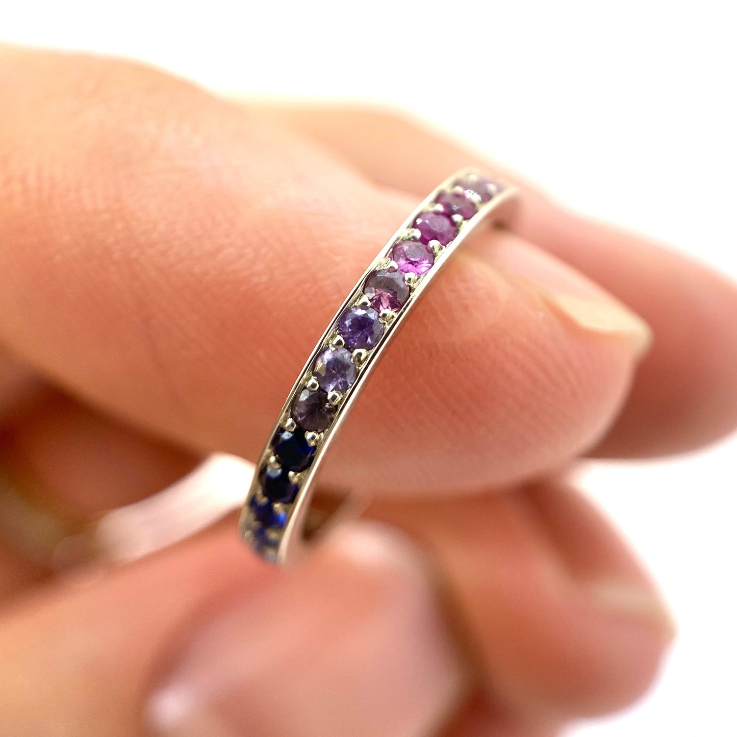 Rainbow Ombré Sapphire Ring