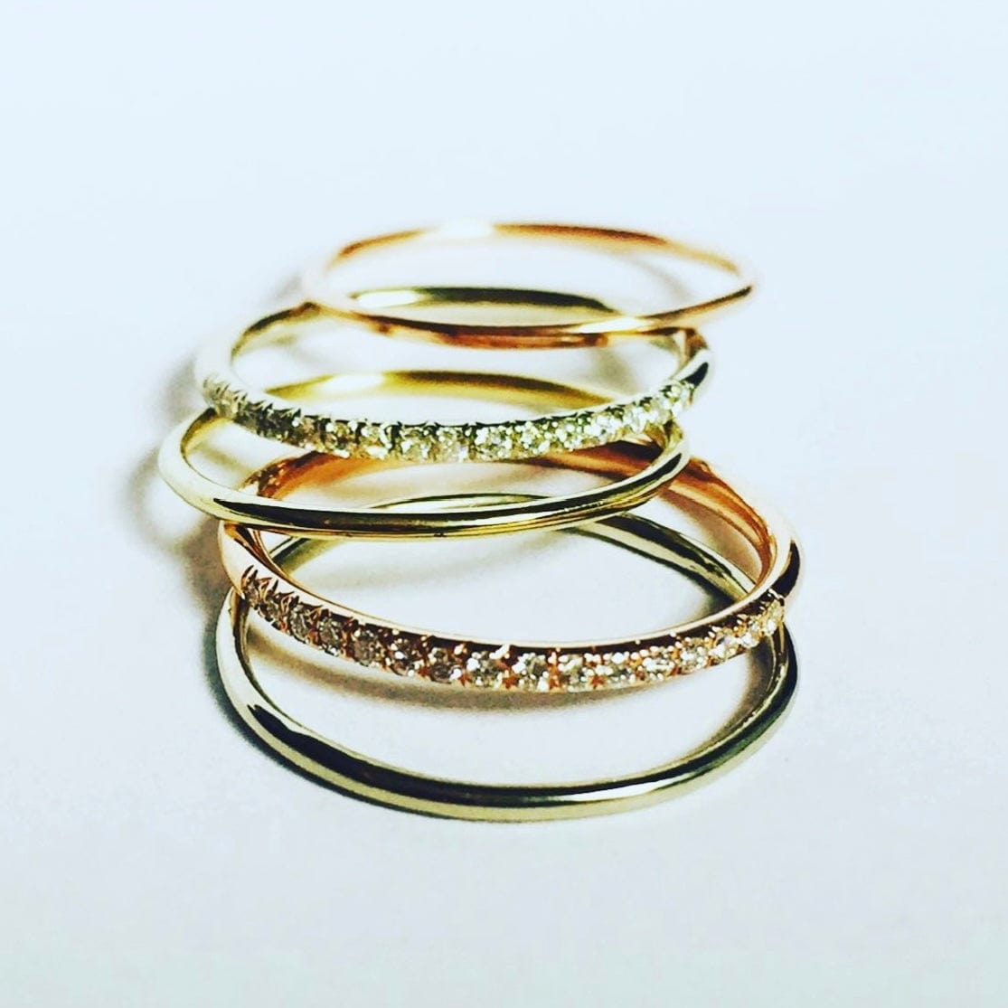 Half Eternity Diamond Thread Band