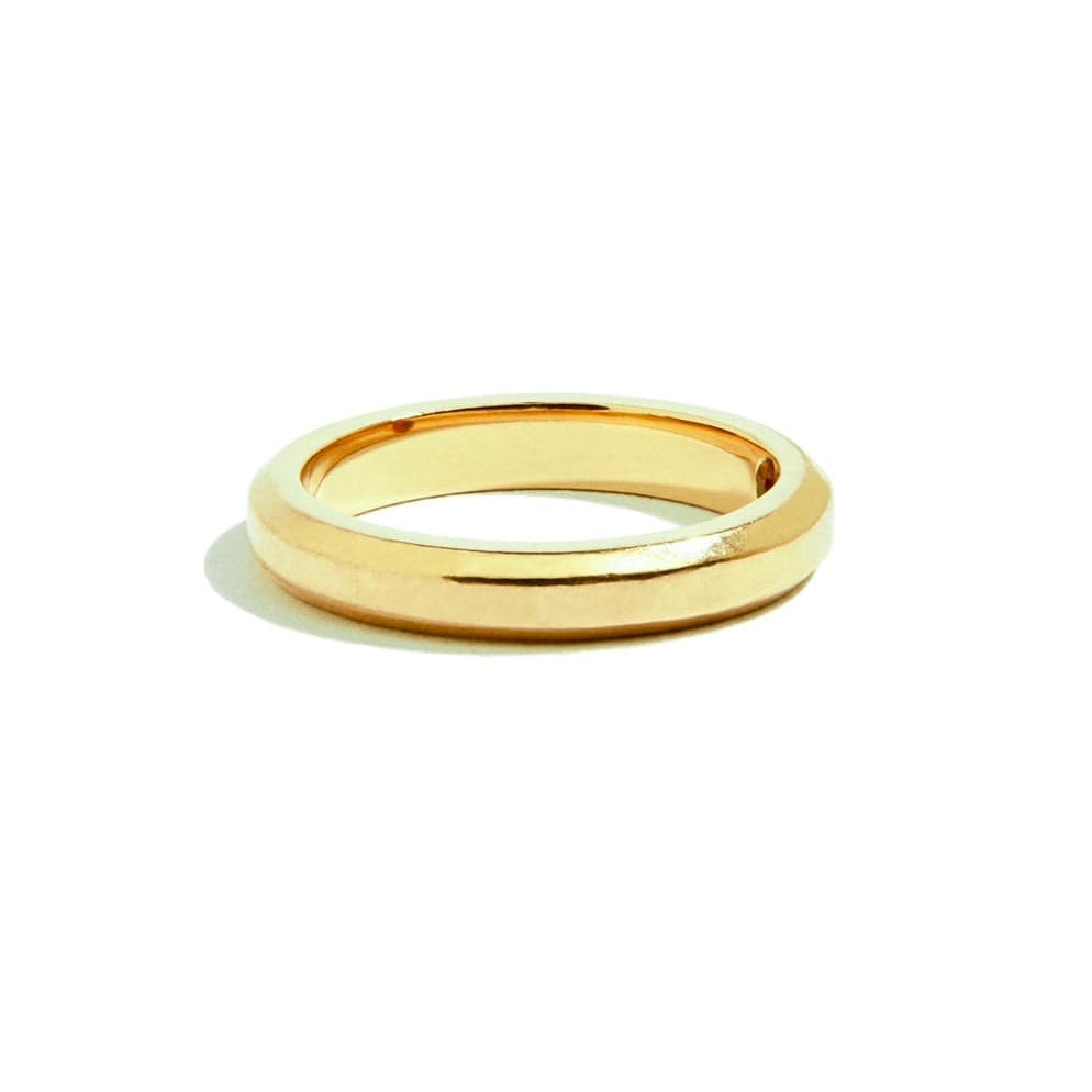 The 'Ira' Solid Gold Beveled Band
