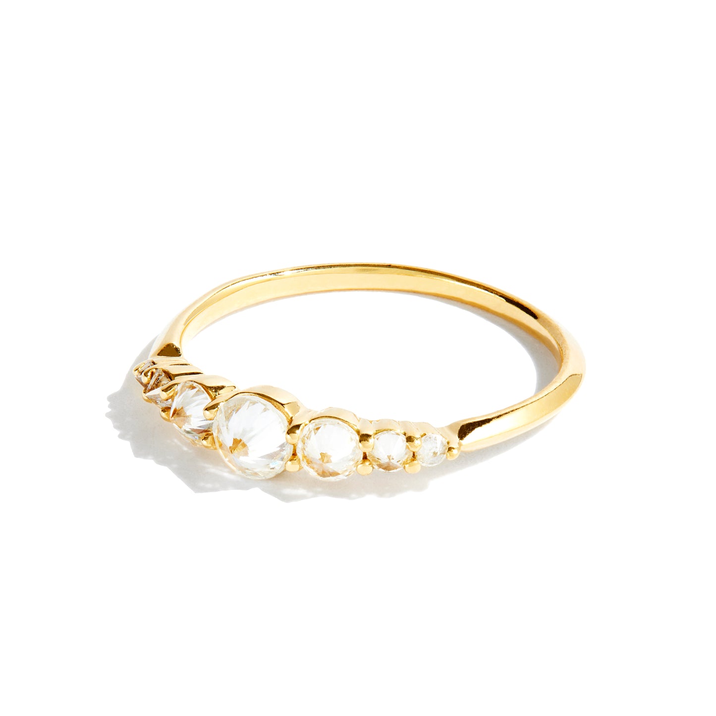 Lina Barbed Seven Stone Diamond Ring