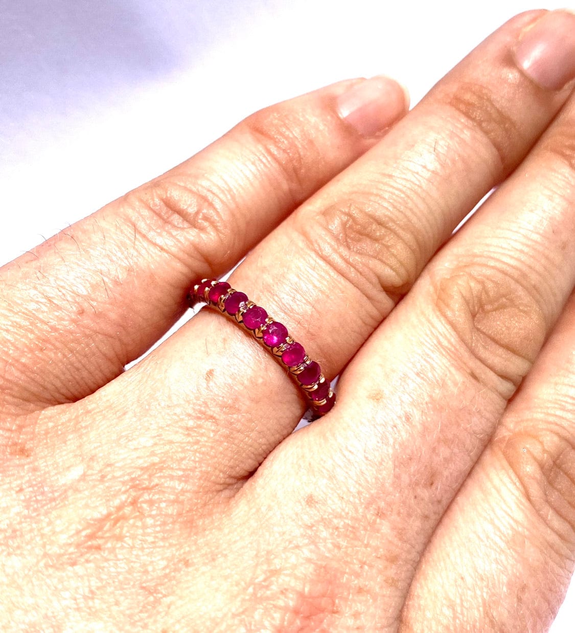 Chunky Ruby Eternity Band
