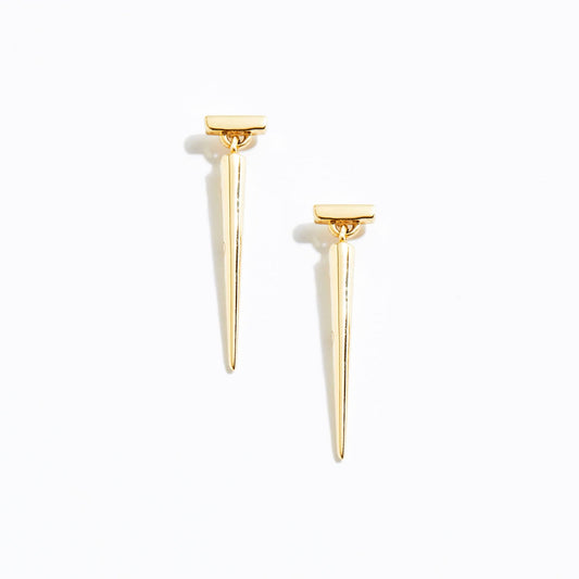 Gold 'En Pointe' Drop Earrings