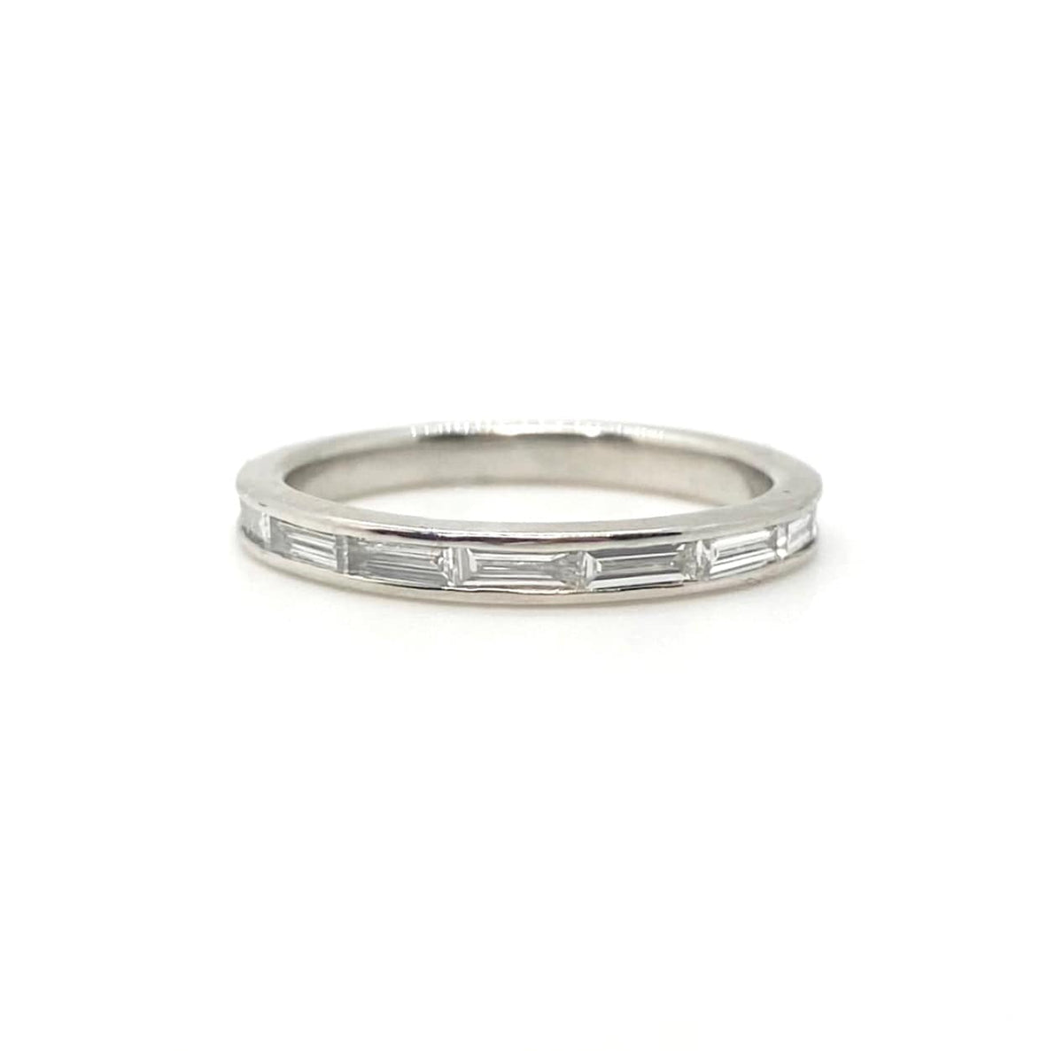 Half Eternity Reflectere Baguette Diamond & Platinum Band