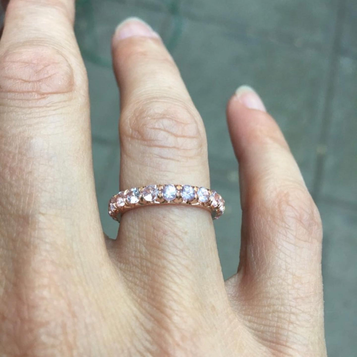 Chunky Lavender Sapphire Eternity Band