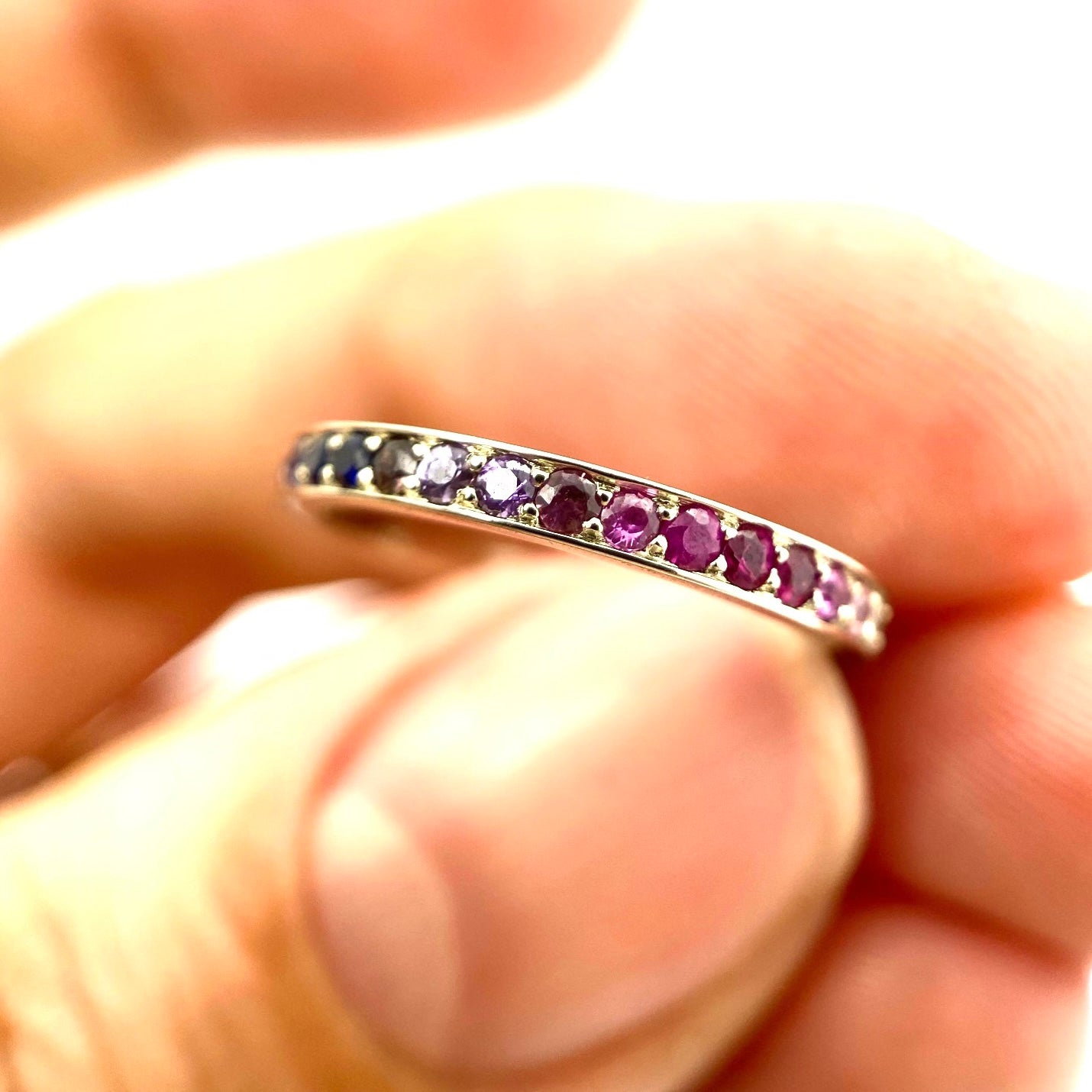 Rainbow Ombré Sapphire Ring