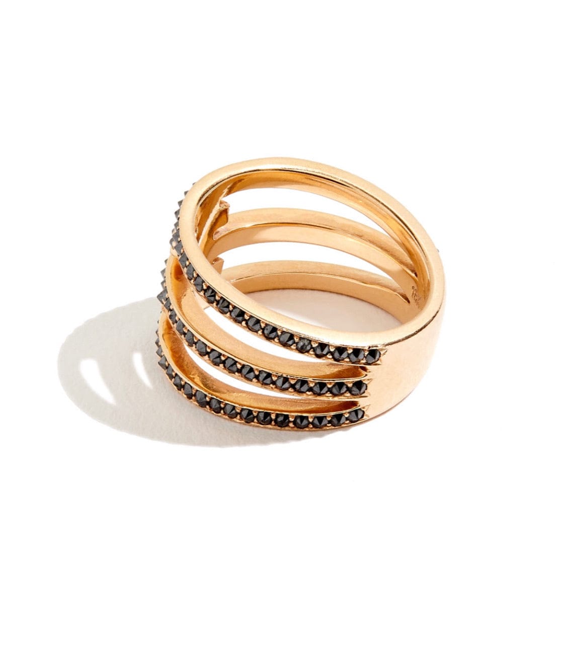 Barbed Black Diamond 'Linear' Cocktail Ring