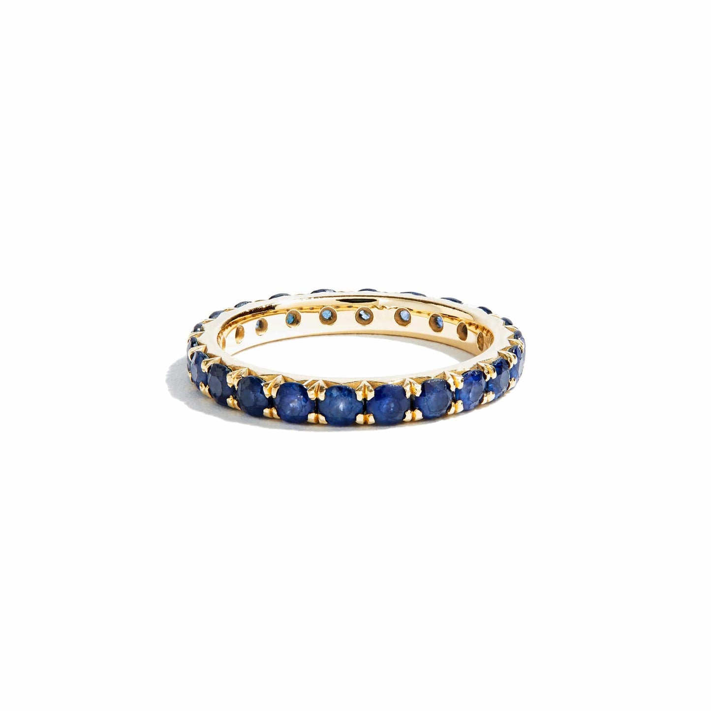Chunky Blue Sapphire Eternity Band