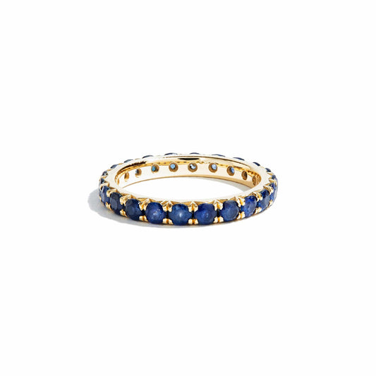 Chunky Blue Sapphire Eternity Band