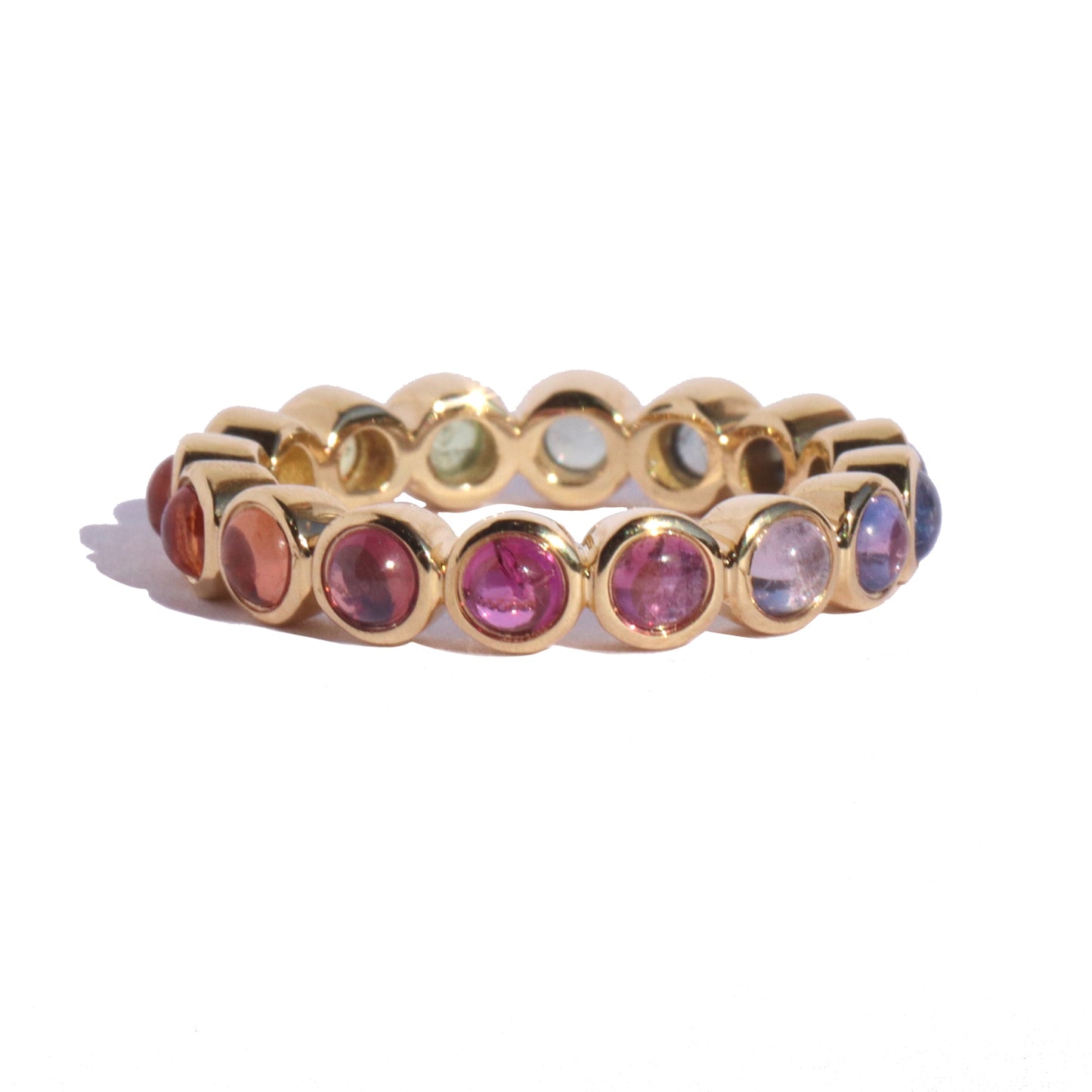 Jelly Bean Sapphire Bezel Eternity Ring