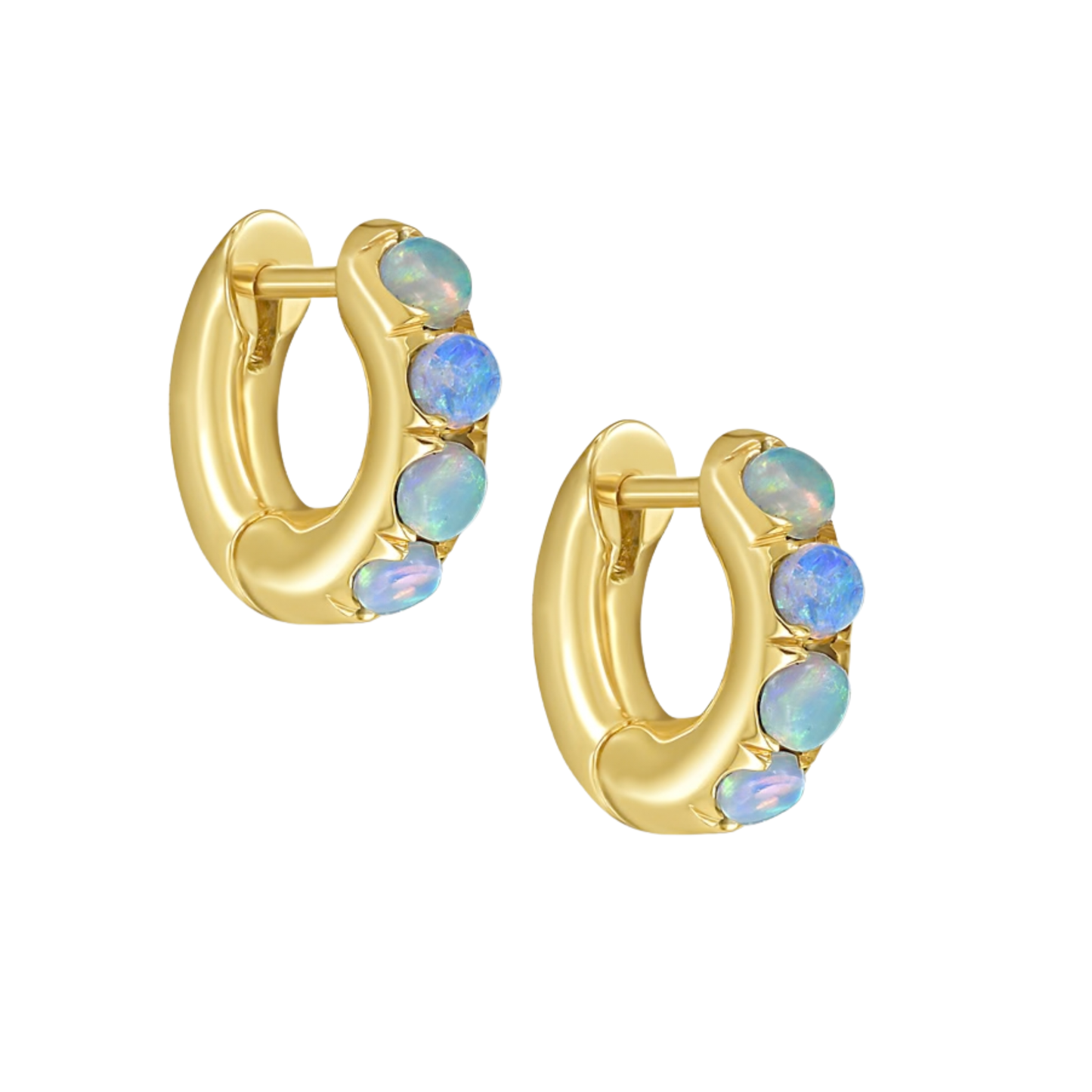 Opal 'Jelly Bean' Chunky Huggie Hoop