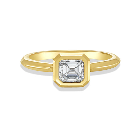 Asscher Cut Diamond Frame Solitaire