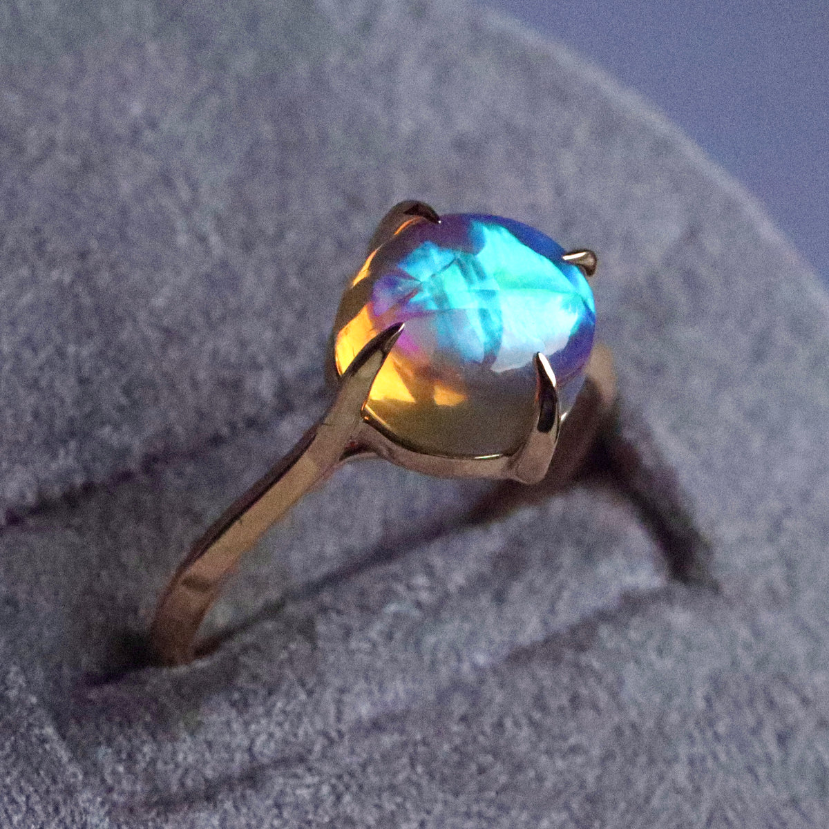 Australian Opal Compass Ring-ooak