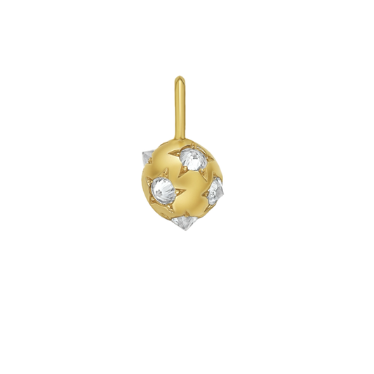 Mini Barbed Diamond Orb Charm