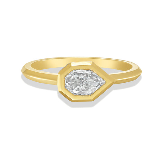 Modified Pear Shaped Diamond Frame Solitaire