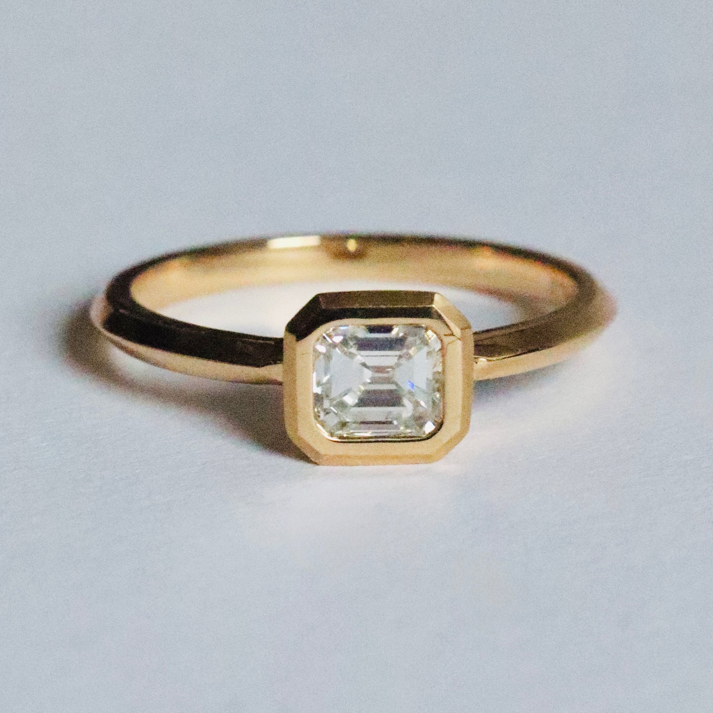 Asscher Cut Diamond Frame Solitaire
