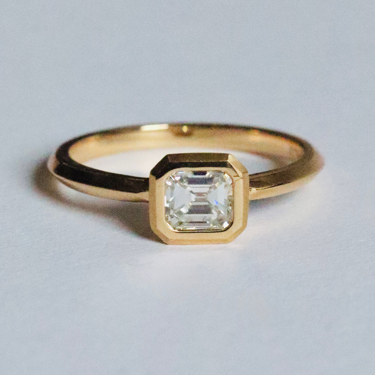 Asscher Cut Diamond Frame Solitaire