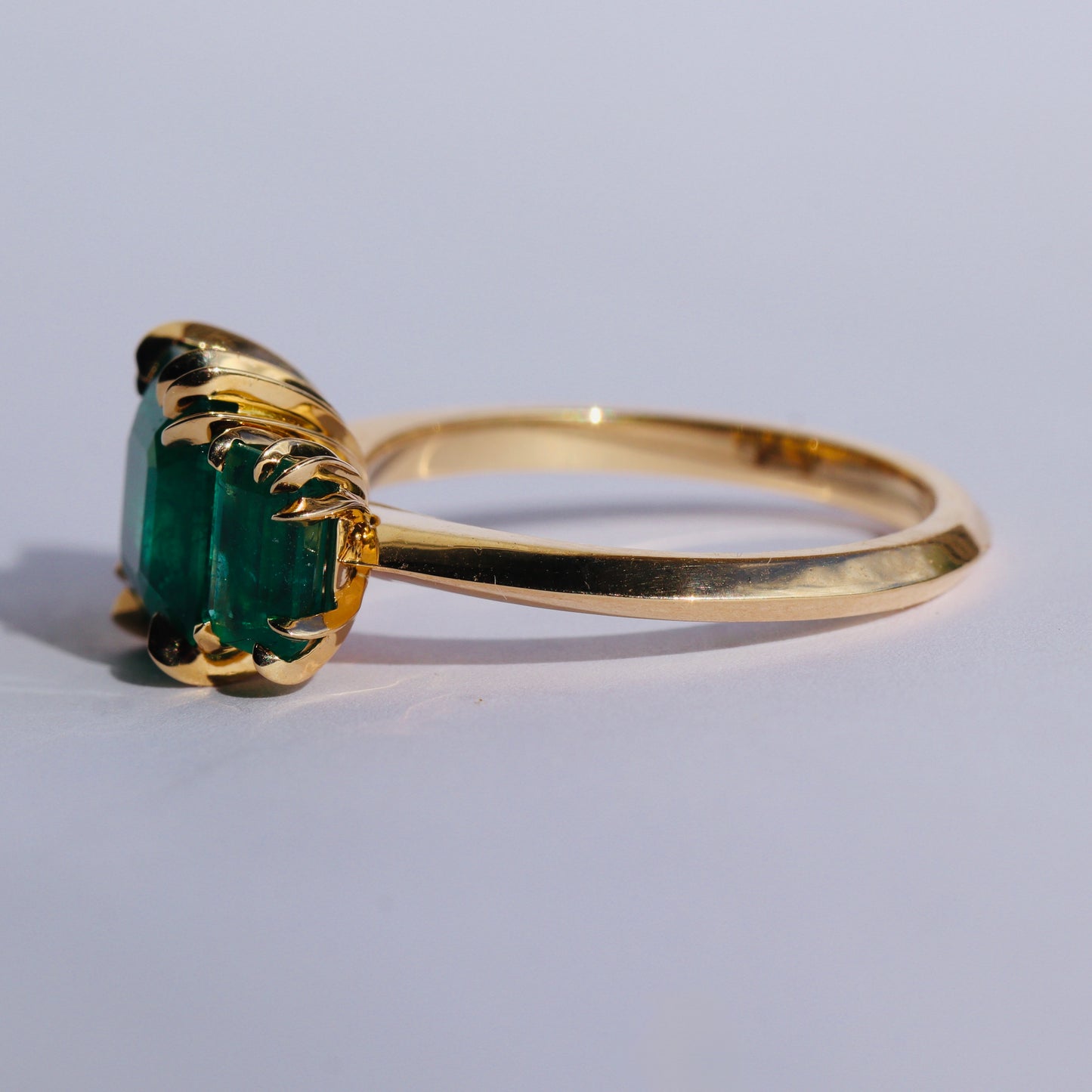 Emerald Makhaira Trilogy Ring