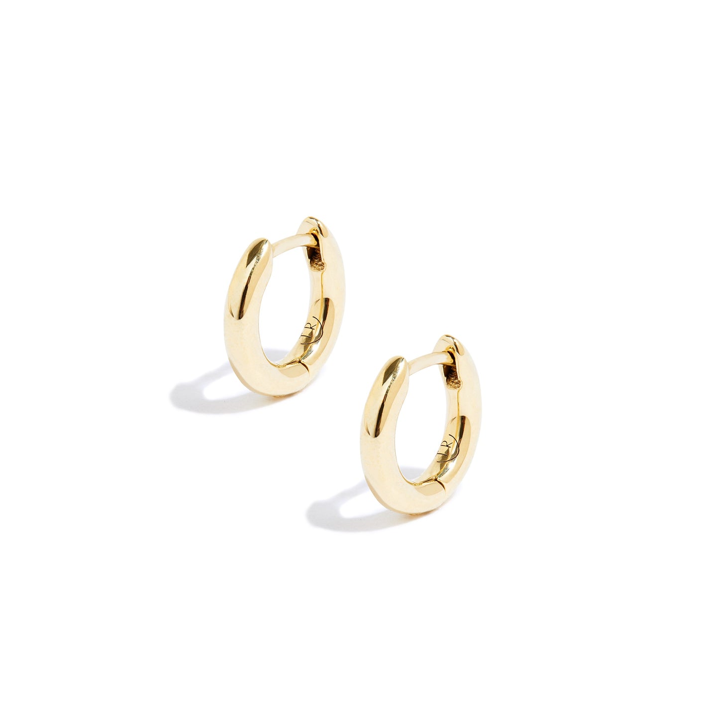 Yellow Gold Chunky Mini Huggie Hoop Earring