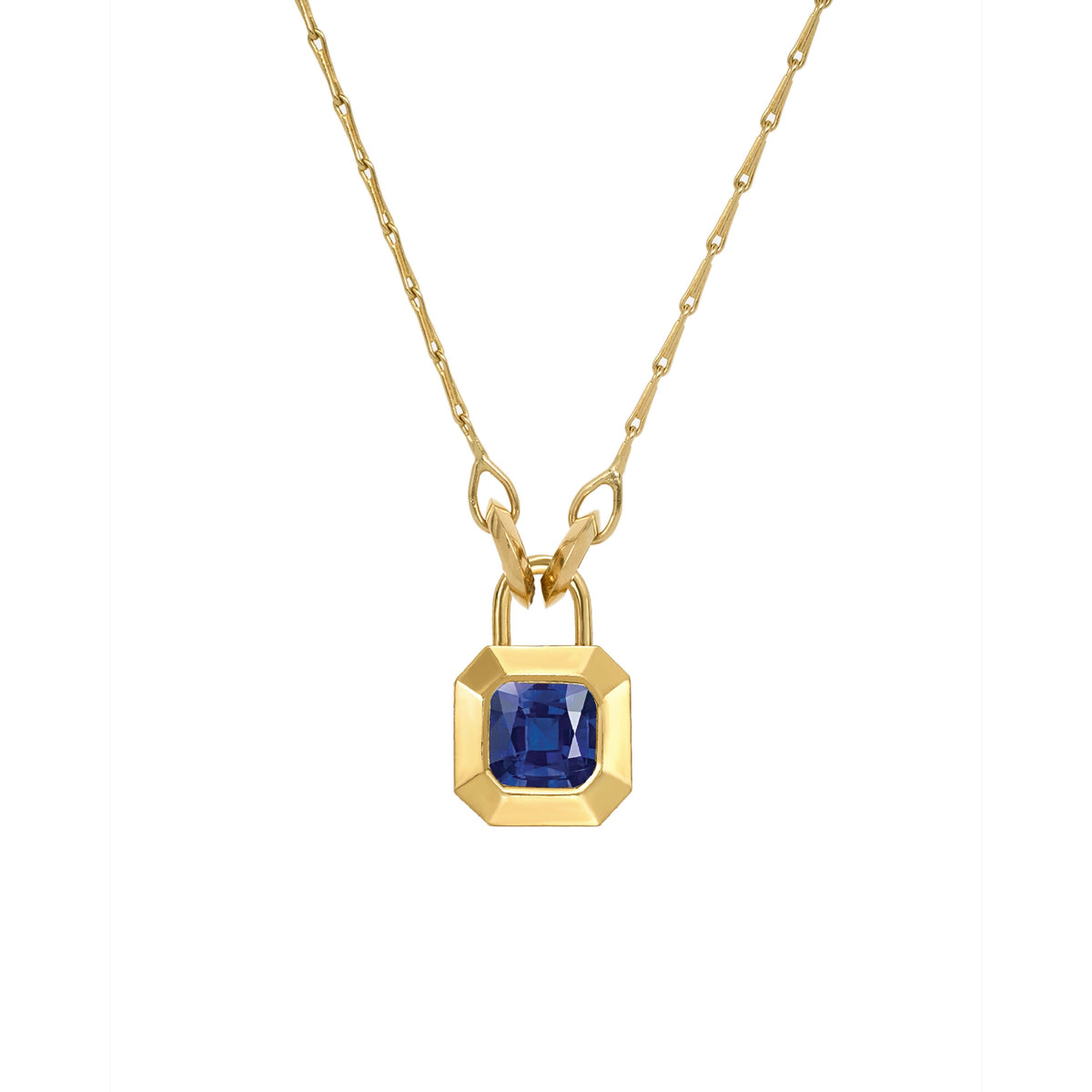 Sapphire Mini Padlocket® Pendant