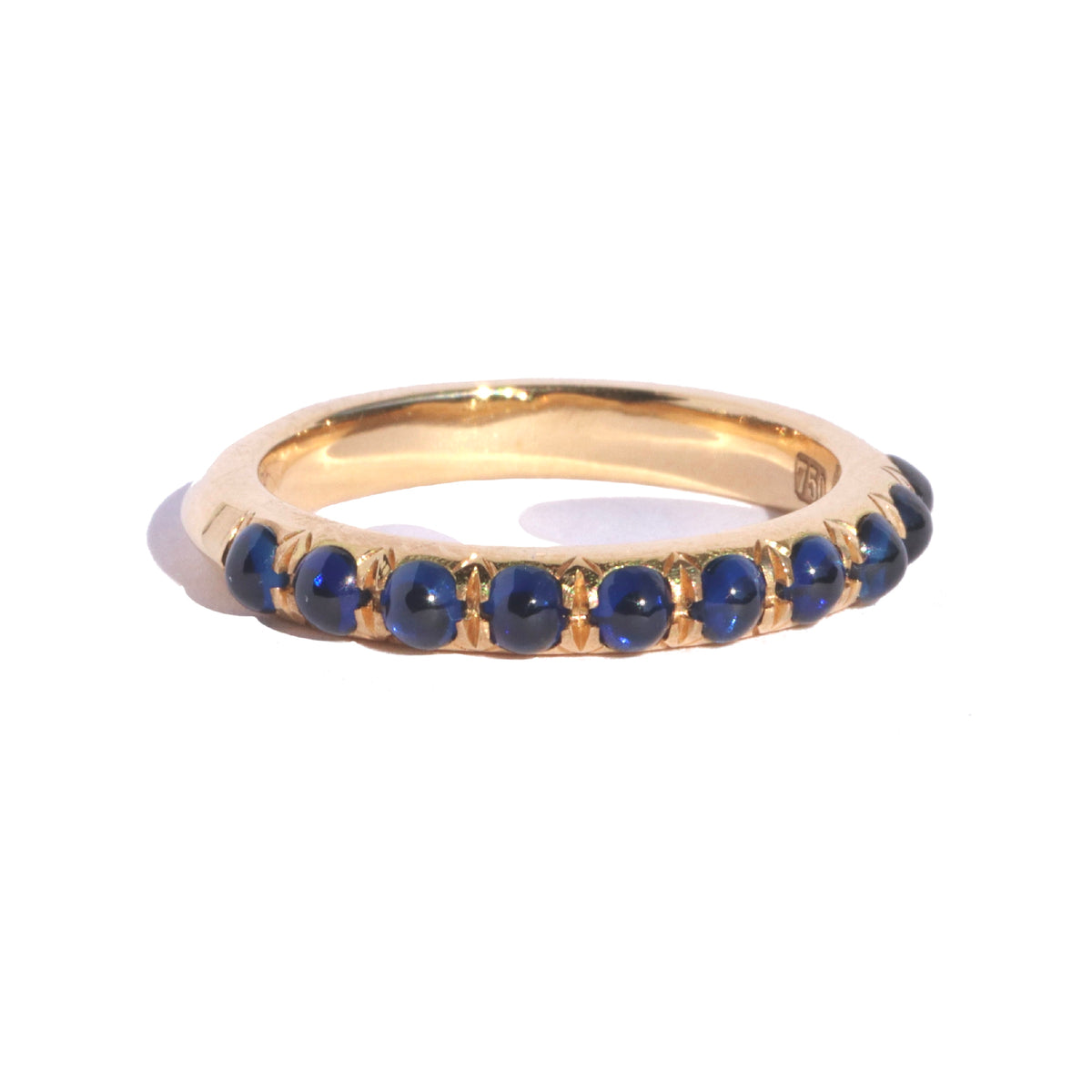 Jelly Bean Sapphire Half Eternity Ring