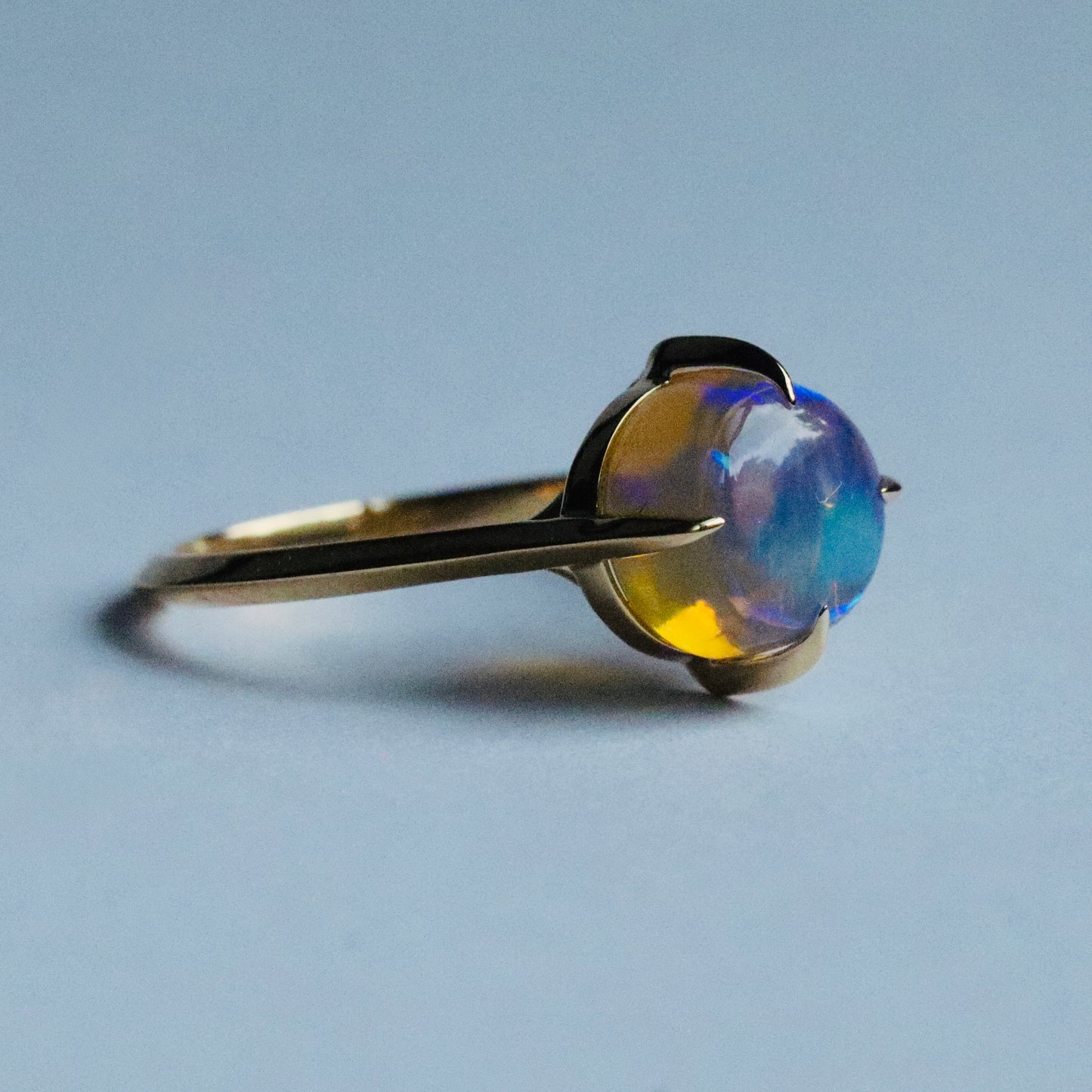 Australian Opal Compass Ring-ooak