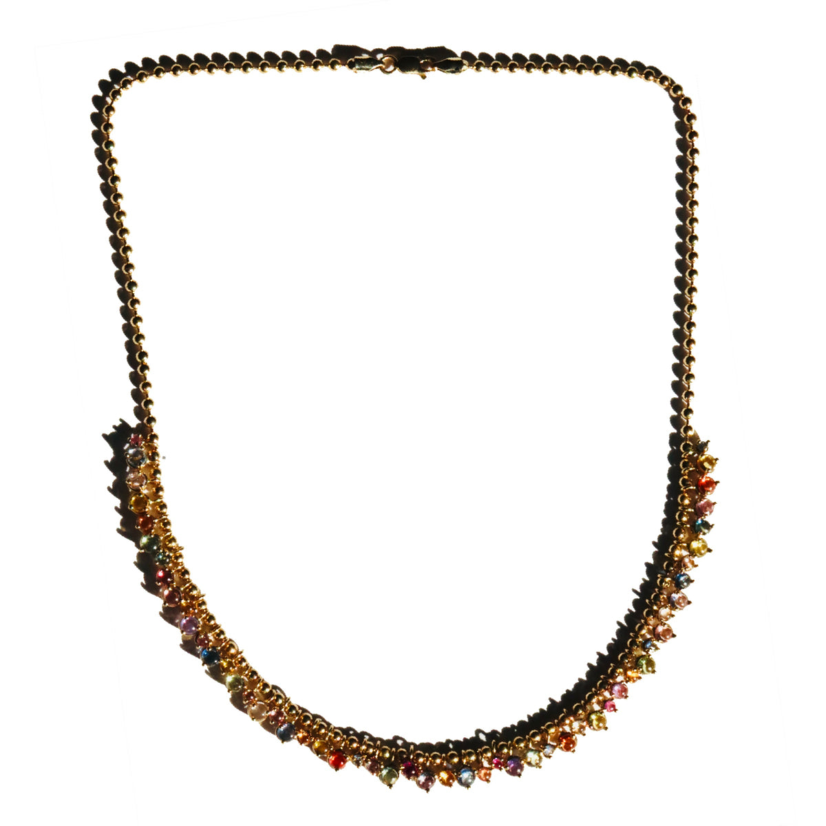 Sapphire Jelly Bean Jumble Necklace