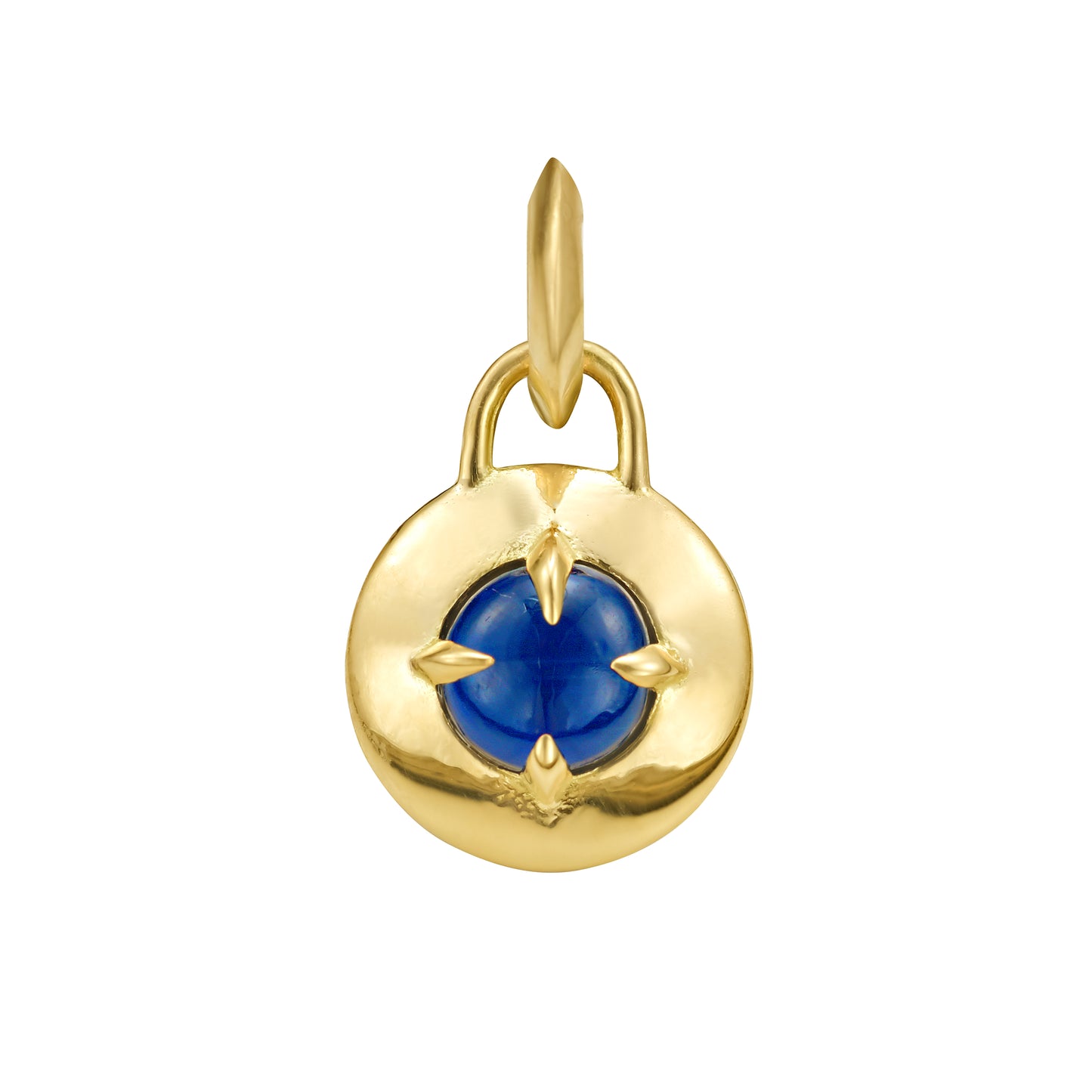 Sapphire Jelly Bean Compass Pendant