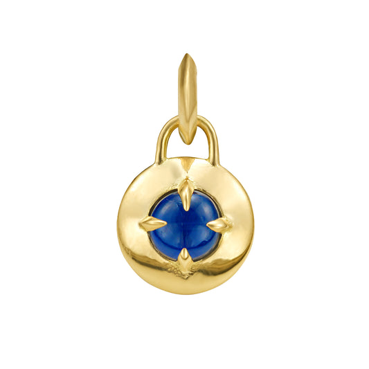 Sapphire Jelly Bean Compass Pendant