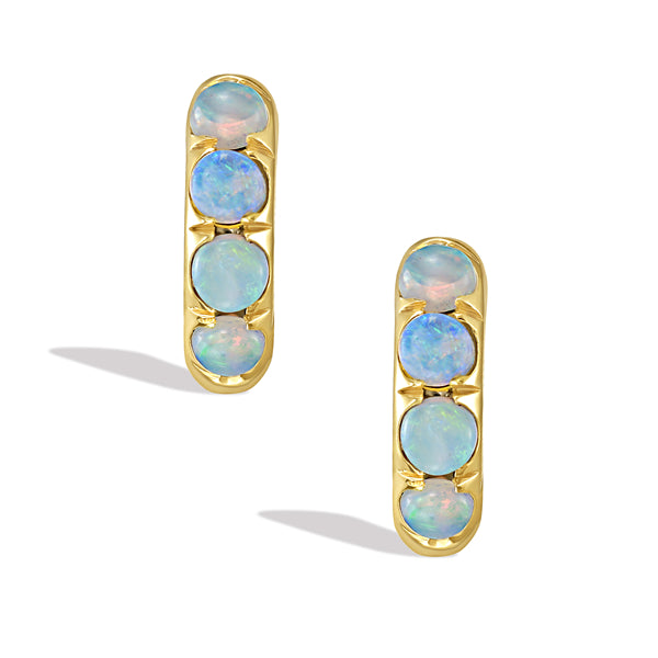 Opal 'Jelly Bean' Chunky Huggie Hoop