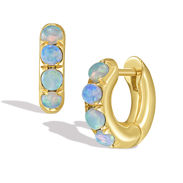 Opal 'Jelly Bean' Chunky Huggie Hoop