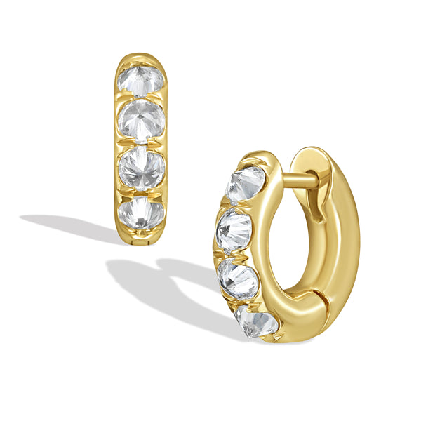 Barbed Diamond Chunky Huggie Hoop