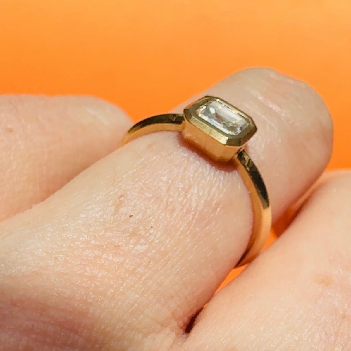 Asscher Cut Diamond Frame Solitaire