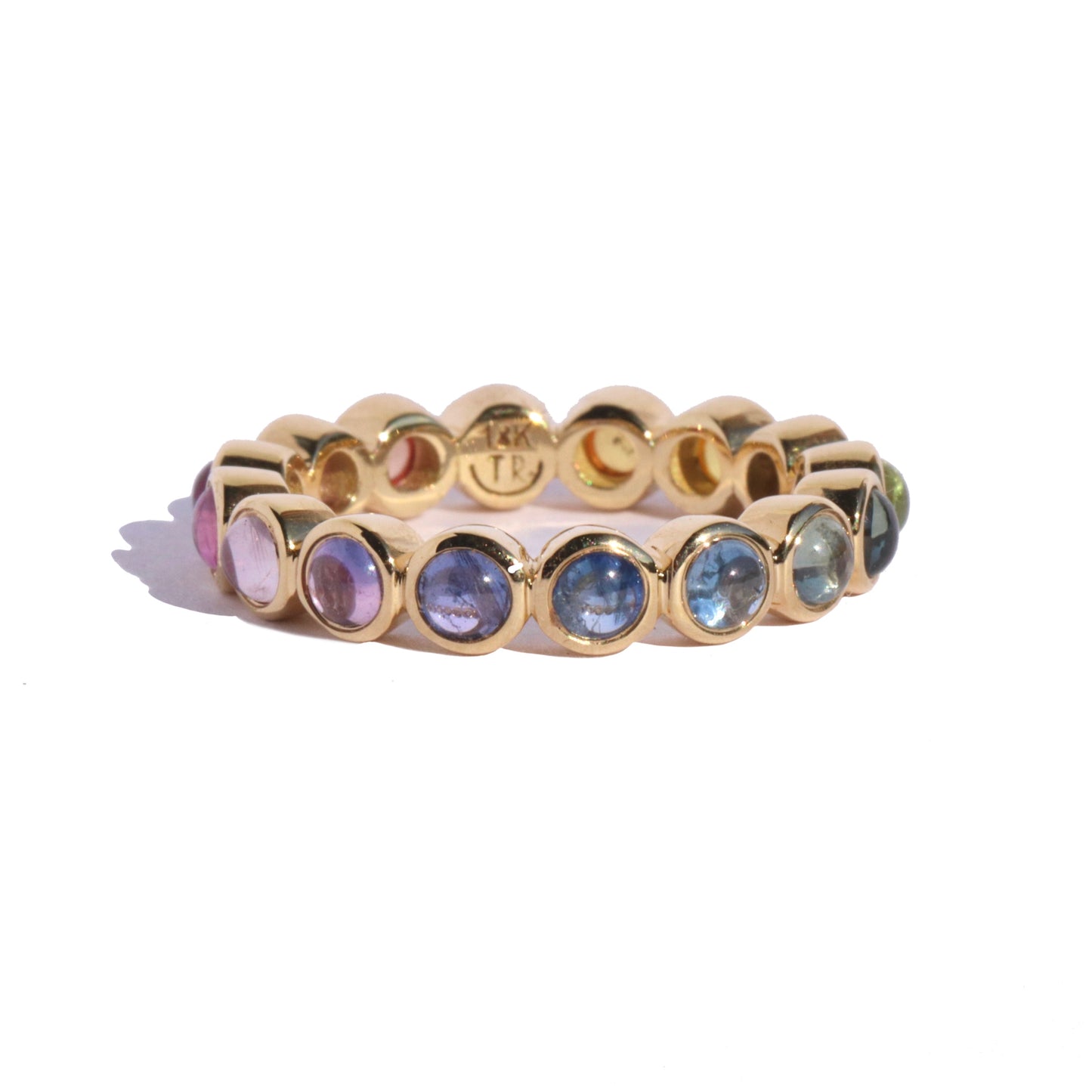 Jelly Bean Sapphire Bezel Eternity Ring