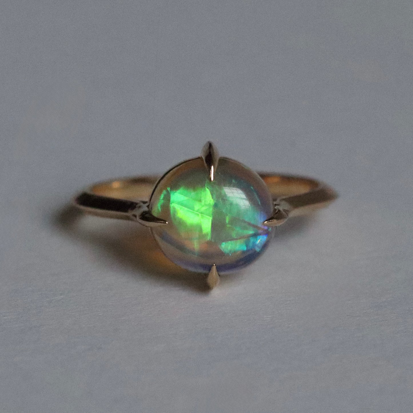 Australian Opal Compass Ring-ooak