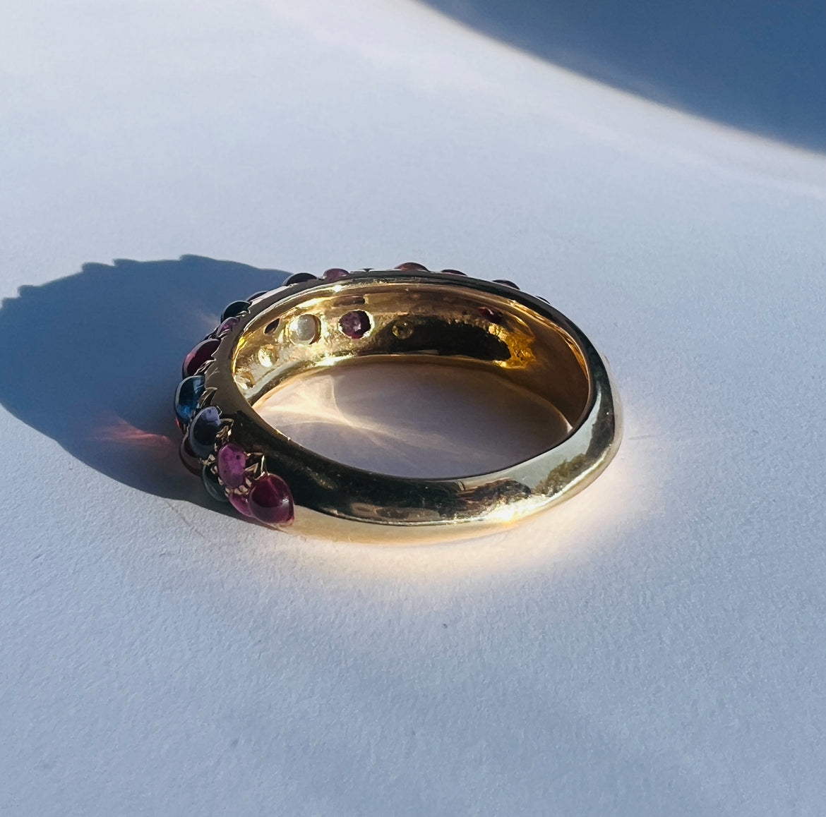 The Rainbow 'Jelly bean' Sapphire Duomo Ring