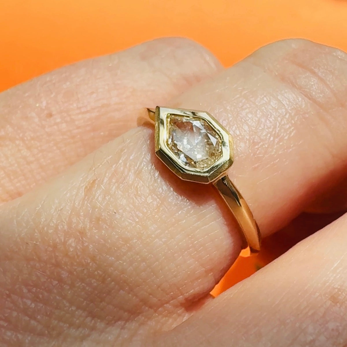 Modified Pear Shaped Diamond Frame Solitaire