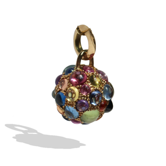 Rainbow Jelly Bean Sapphire Orb Charm