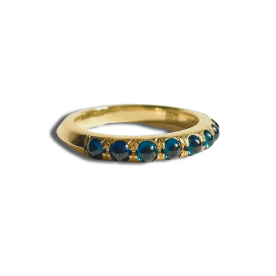 Jelly Bean Sapphire Half Eternity Ring