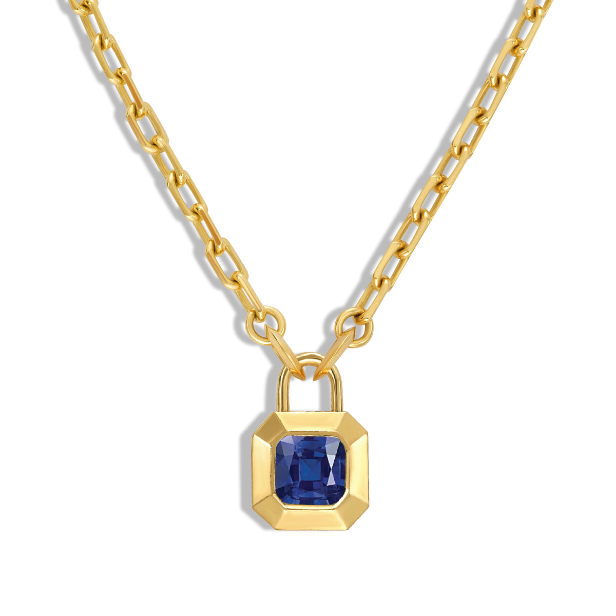 Sapphire Mini Padlocket® Pendant