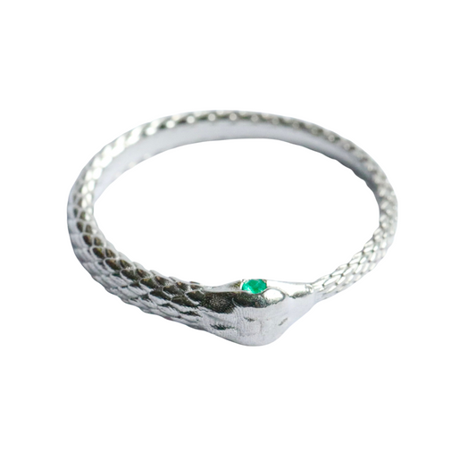 Platinum Ouroboros Snake Ring