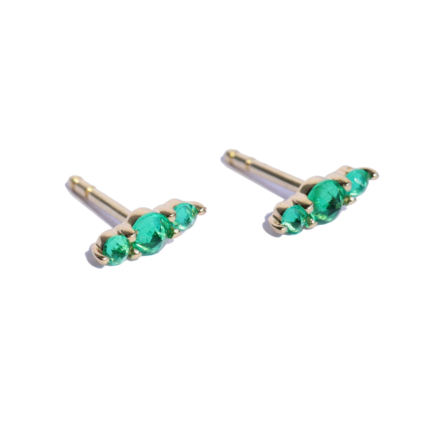 Barbed Emerald Lina Studs