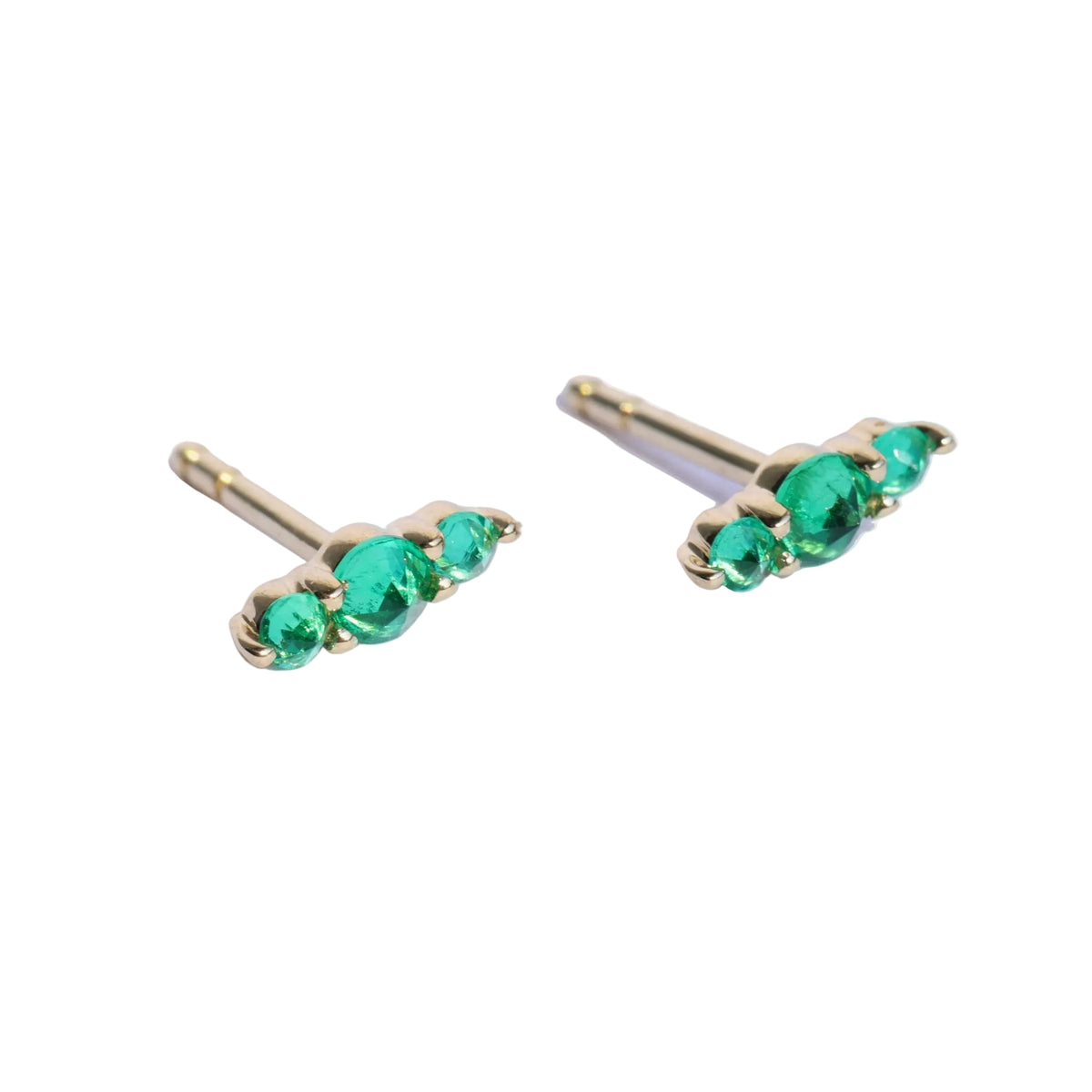 Barbed Emerald Lina Studs