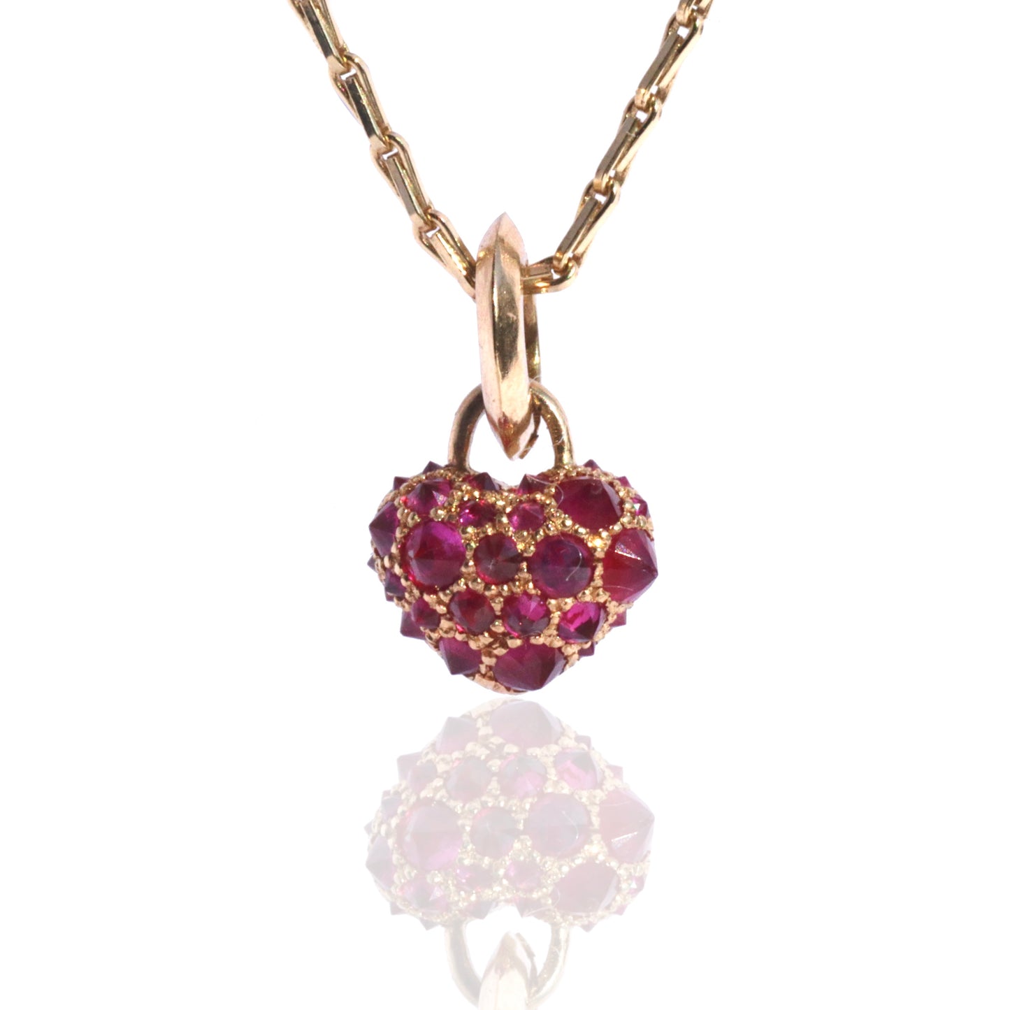'Tough Love' Barbed Ruby Heart Pendant
