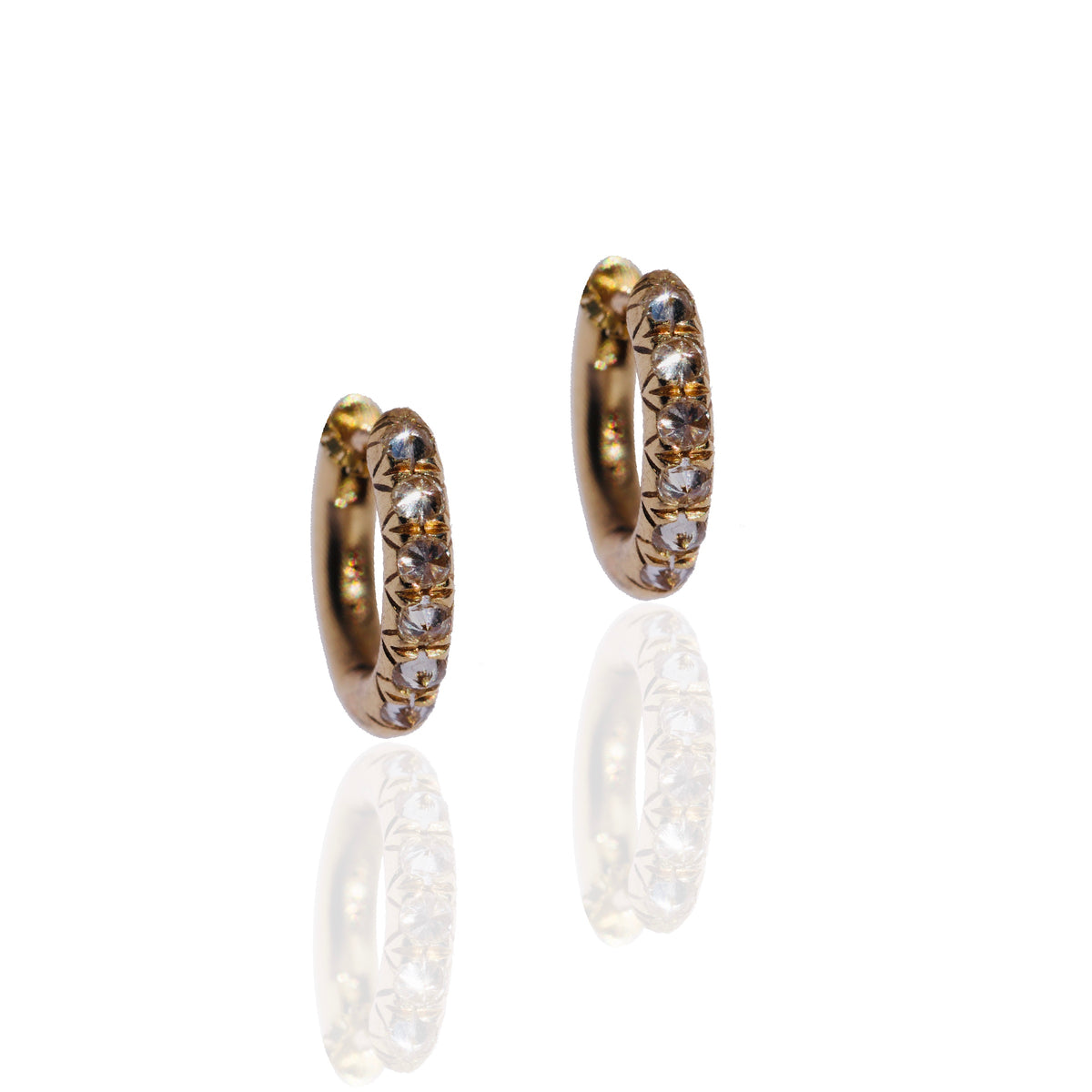 Convertible Barbed Sapphire Lina Hoop Drops - Warm Multi