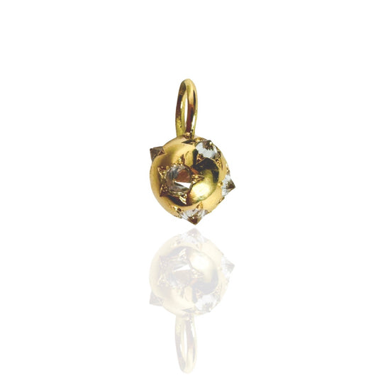 Mini Barbed Diamond Orb Charm