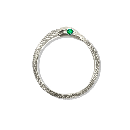 Platinum Ouroboros Snake Ring