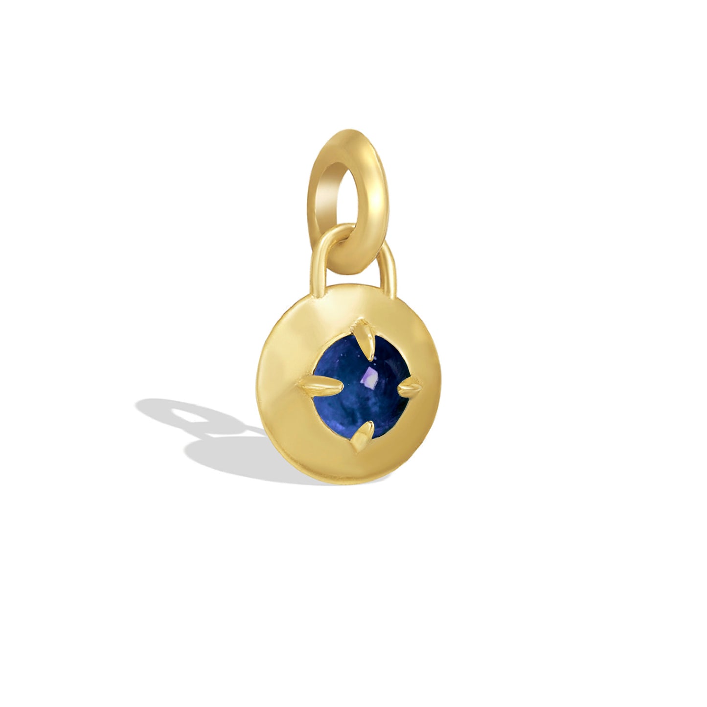 Sapphire Jelly Bean Compass Pendant