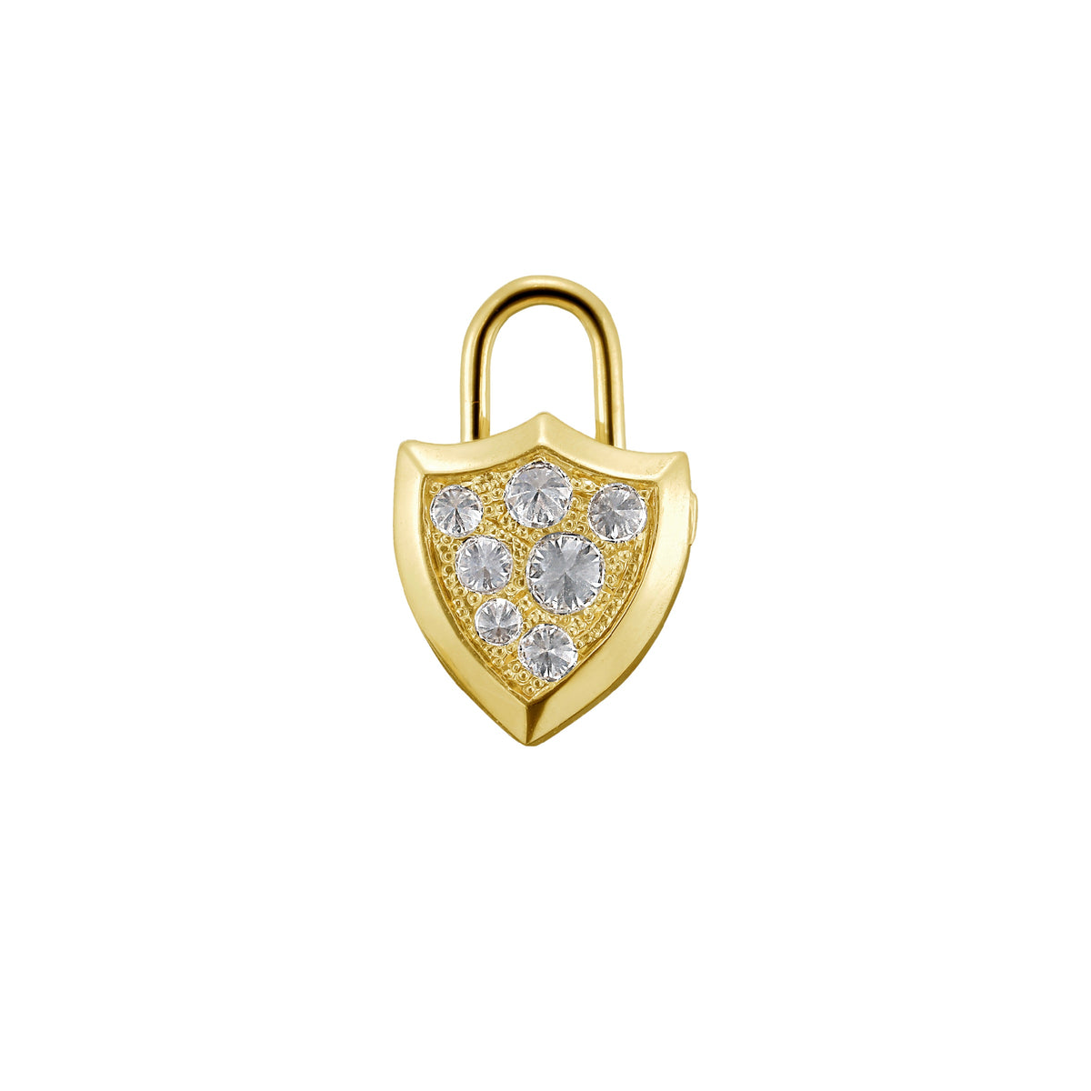 Barbed Diamond Mini Shield Padlocket® Pendant