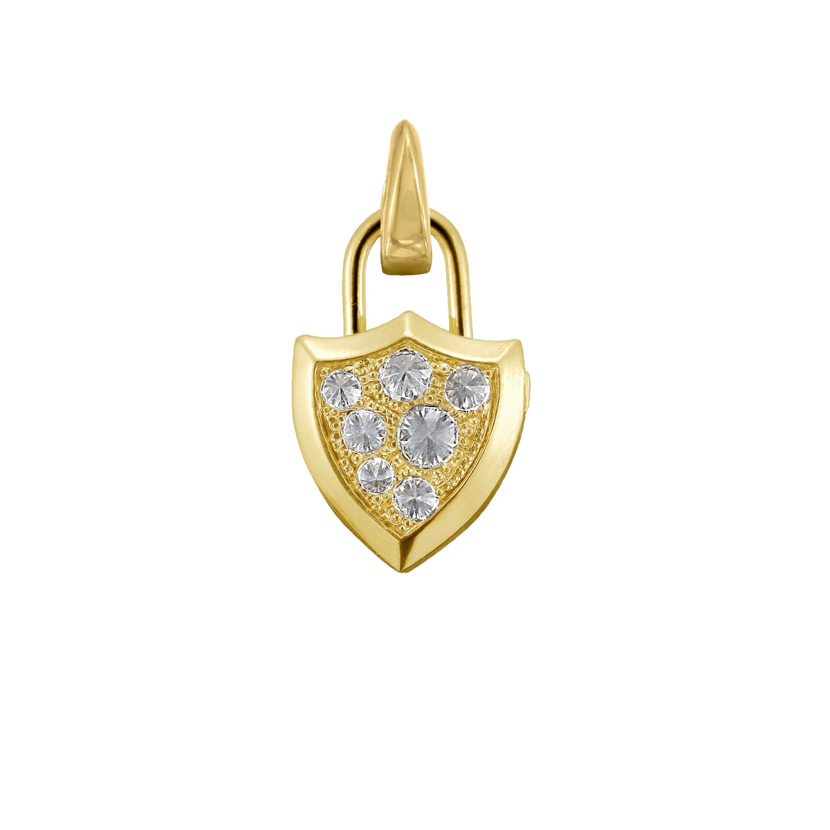 Barbed Diamond Mini Shield Padlocket® Pendant
