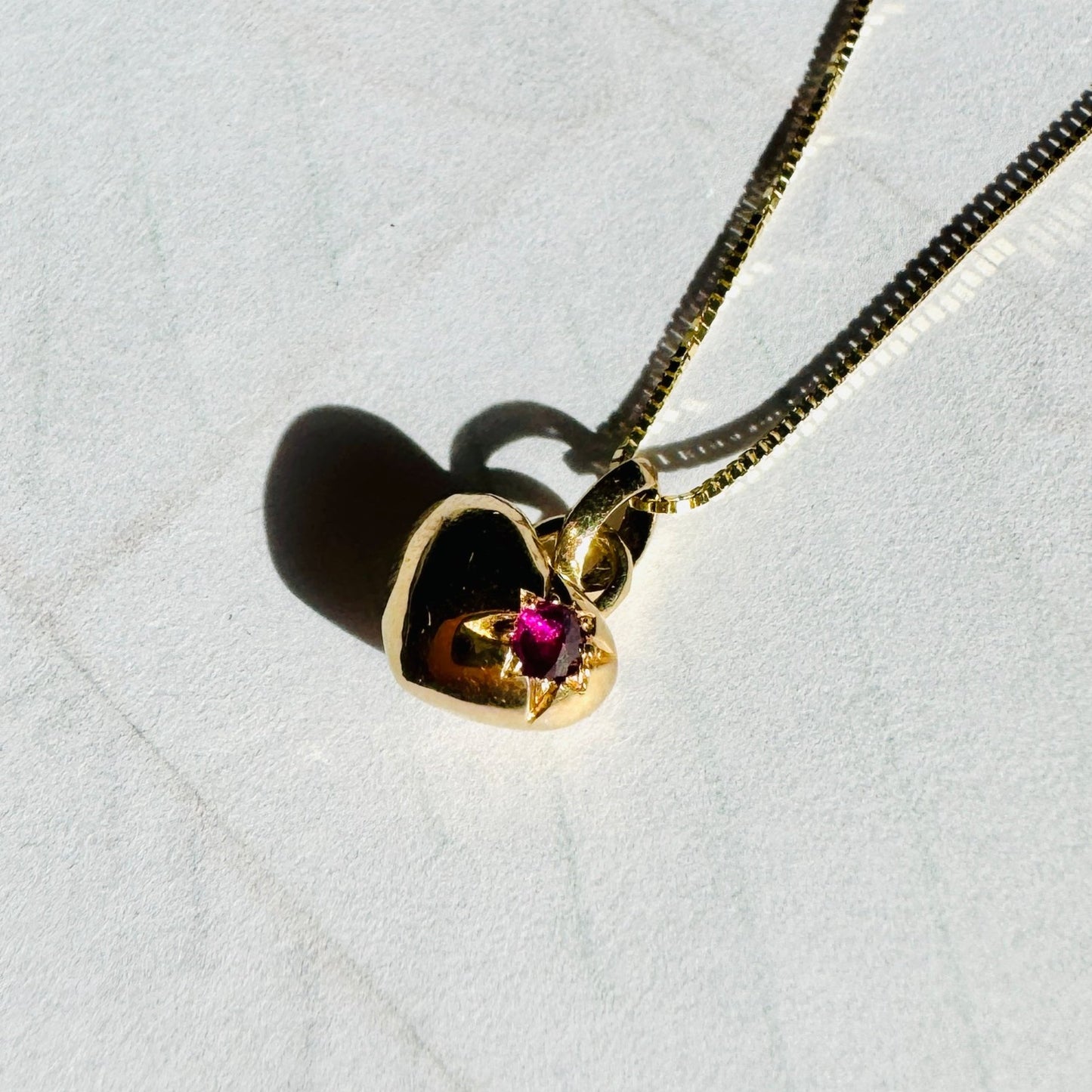 Barbed Ruby 'Busted Heart' Pendant